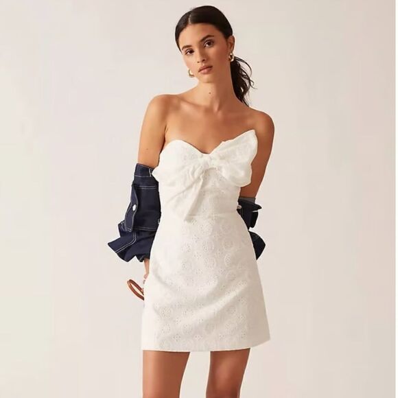 Anthropologie HUTCH Eyelet Bow-Tie Mini Dress - Picture 1 of 7